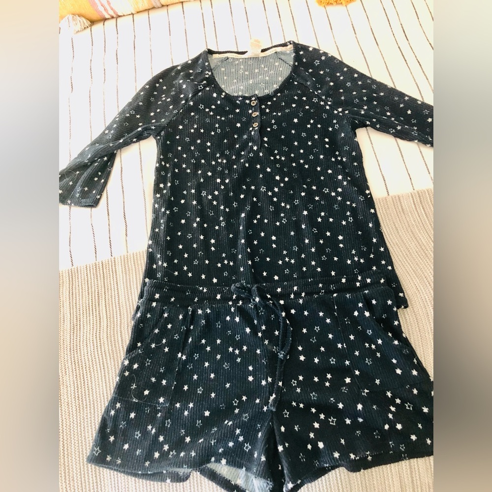 Lucky brand pajama set shorts 3/4 sleeve top